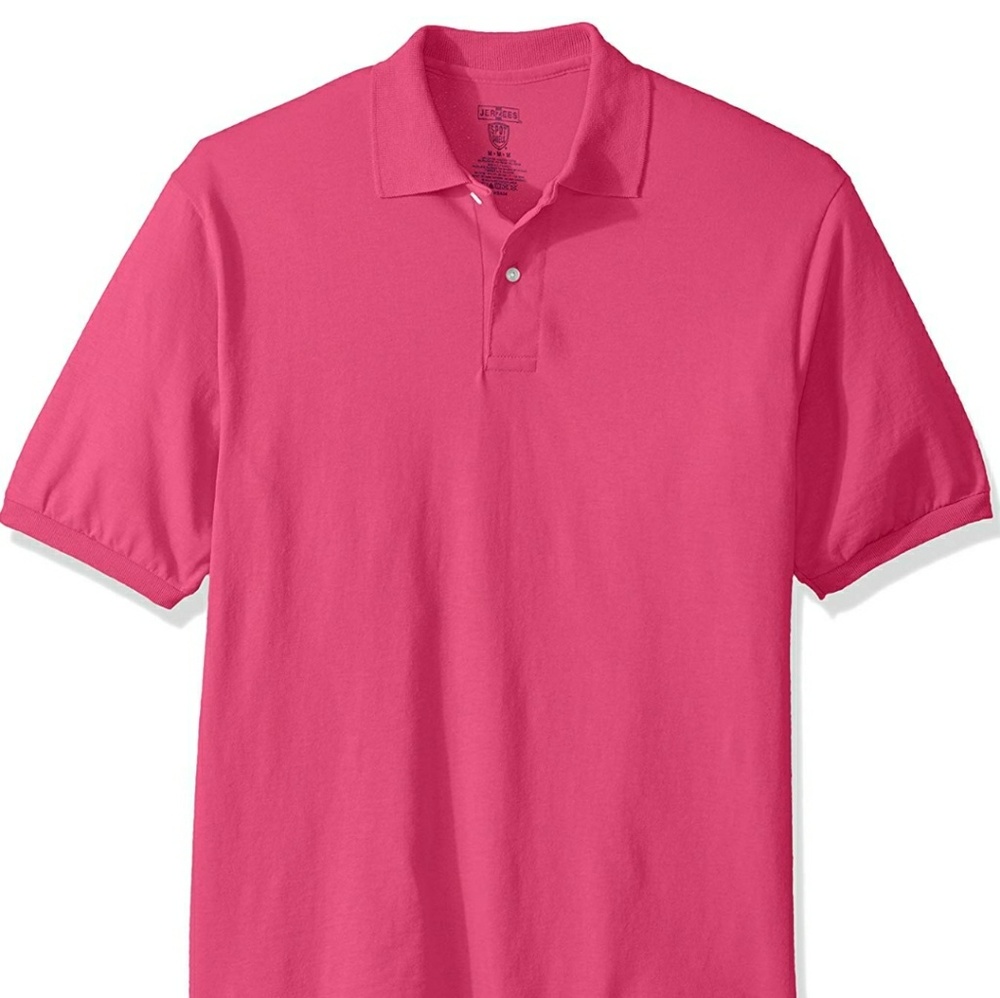 Polo dark pink man cotton